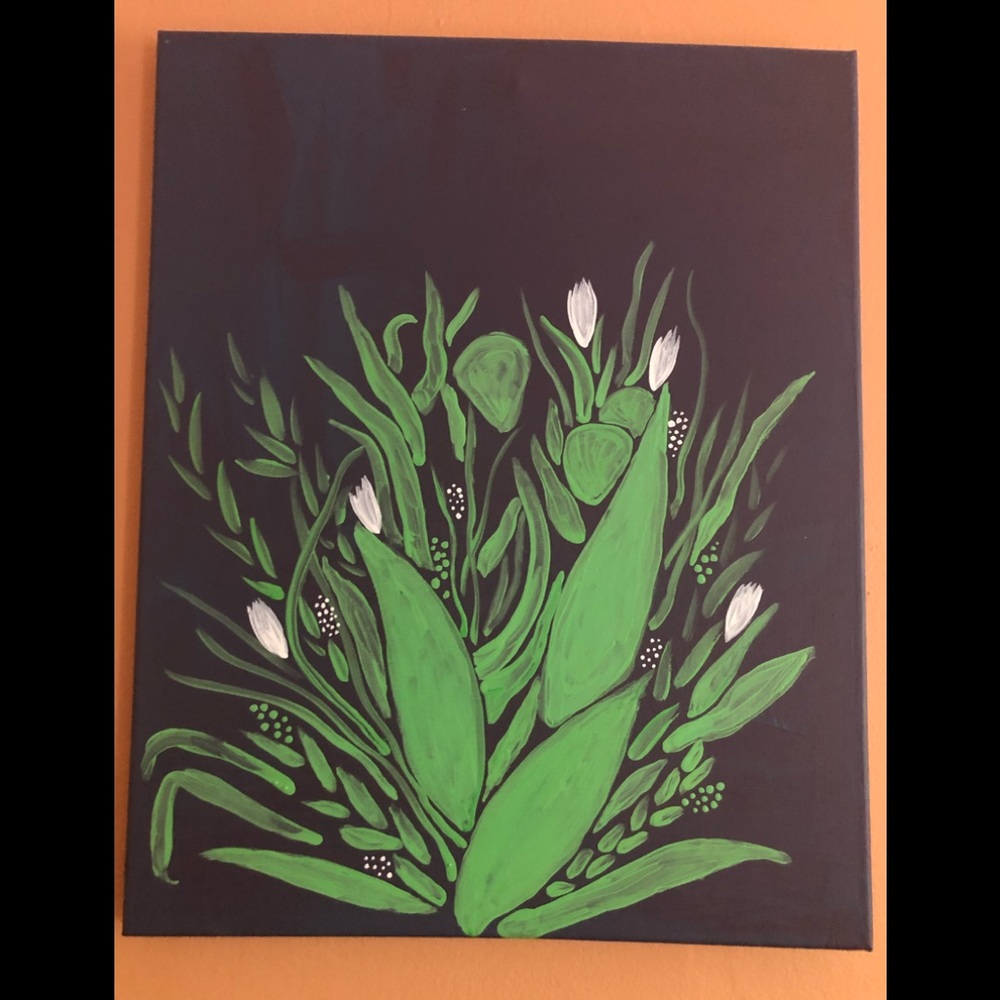Flower painting on canvas!